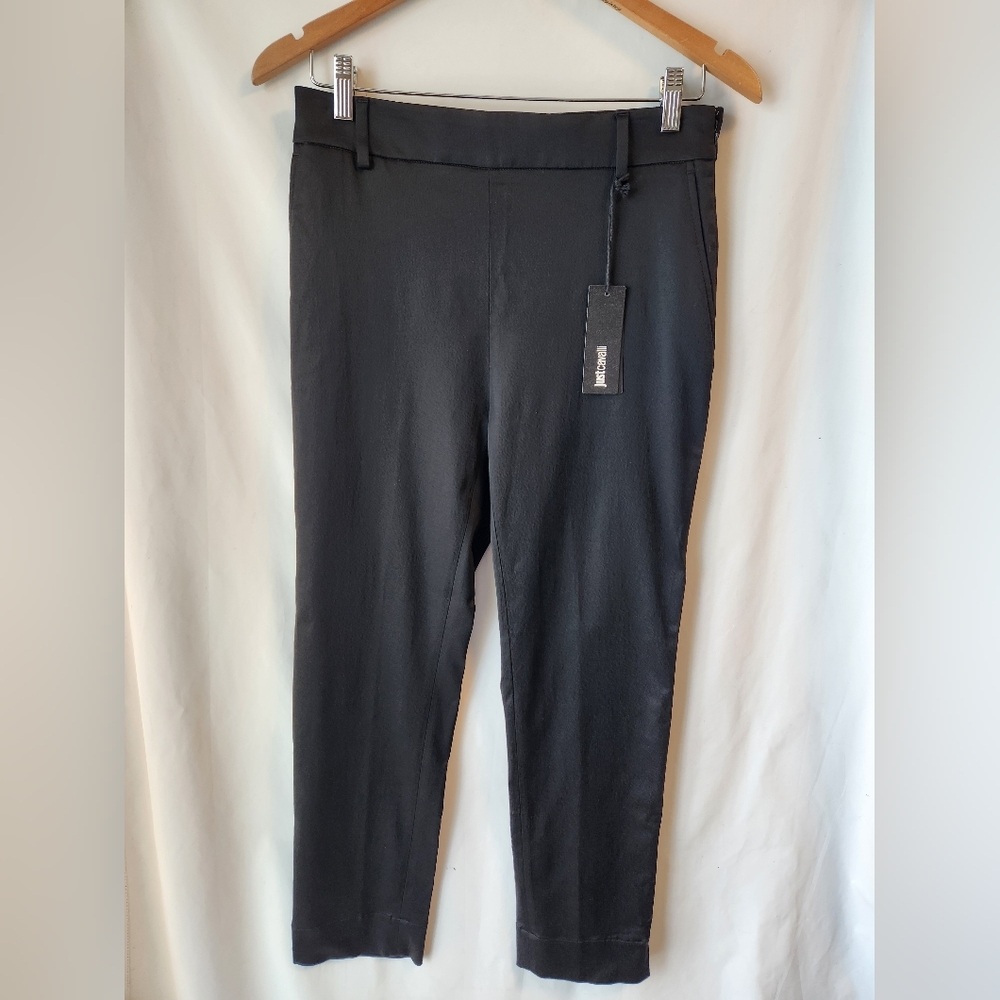 NWT Just Cavalli, Black Crop Dress Pants Size Medium
